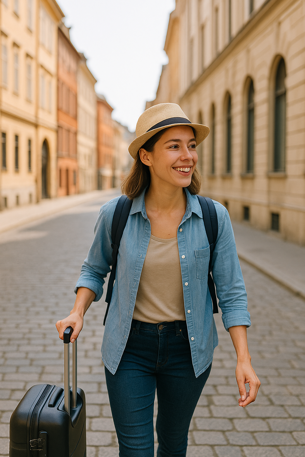 Reisende mit leichtem Gepäck unterwegs – Mobilität clever optimieren