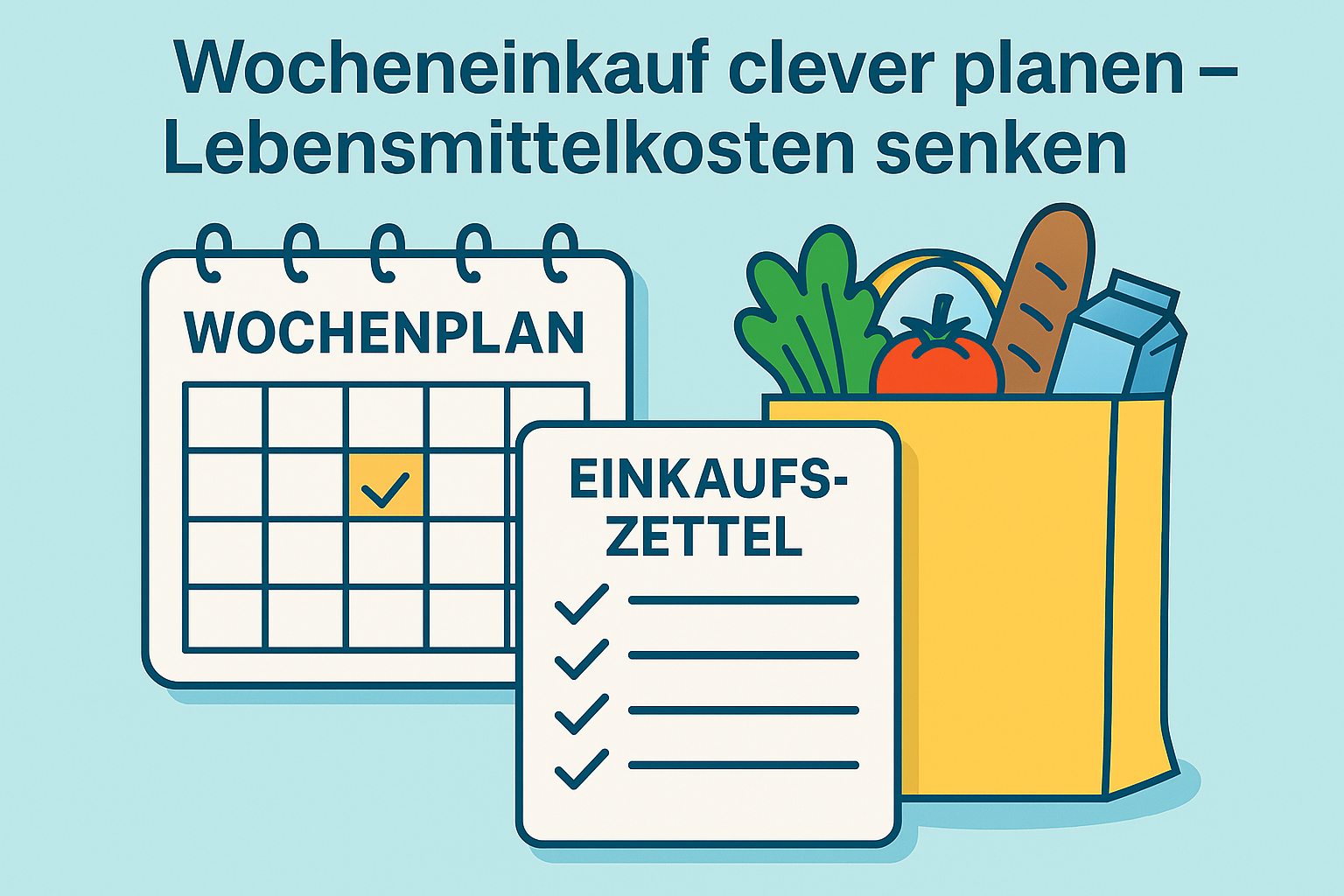 Wocheneinkauf clever planen – Tipps zum Sparen bei Lebensmitteln