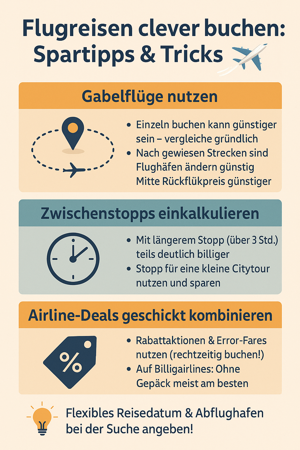 Gabelflug und Airline-Tricks – so buchst du Flugreisen günstiger